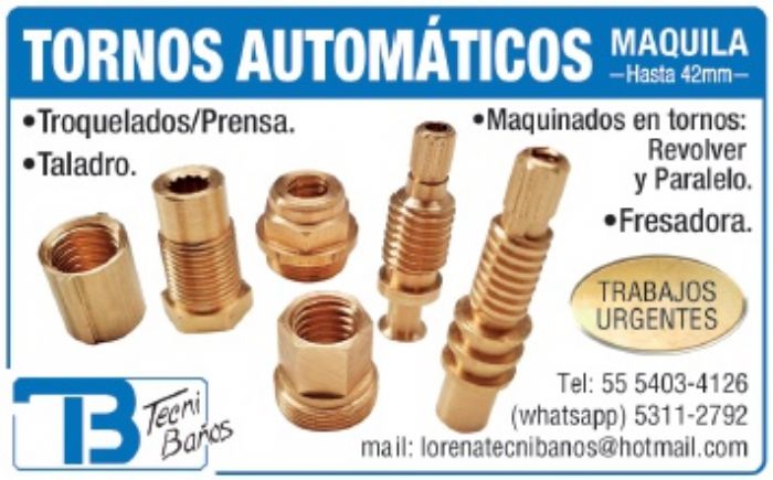 MAQUILA EN TORNO AUTOMATICO